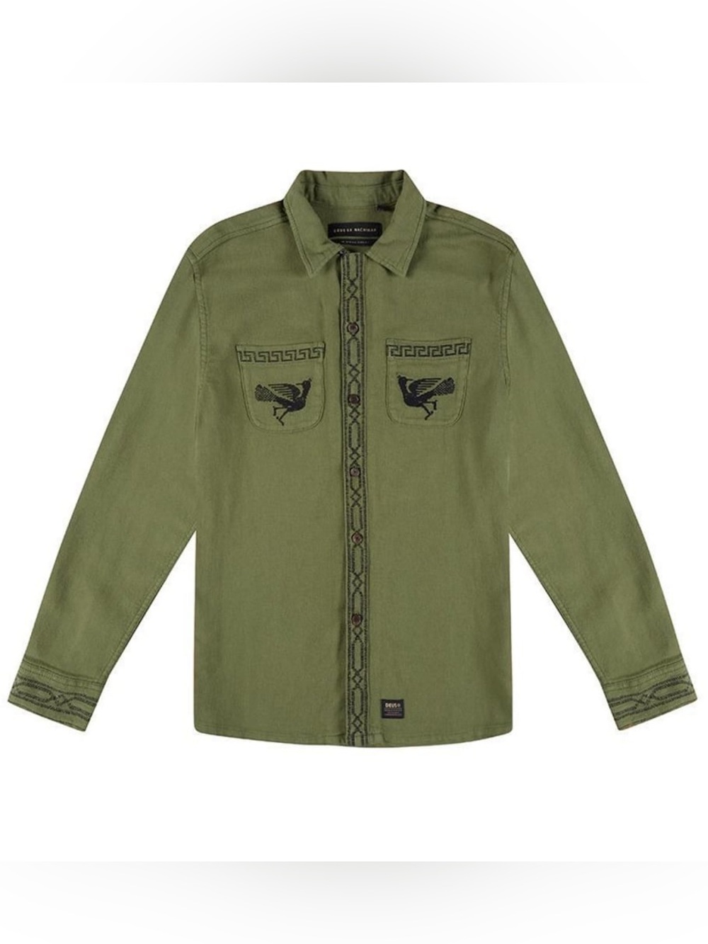 Deus ex Machina Embroidered Cotton Button-Up Shirt